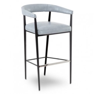 4050B Float Steel and Fully Upholstered Art Deco Commercial Restaurant Hotel Assisted Living Hospitality Bar Stool